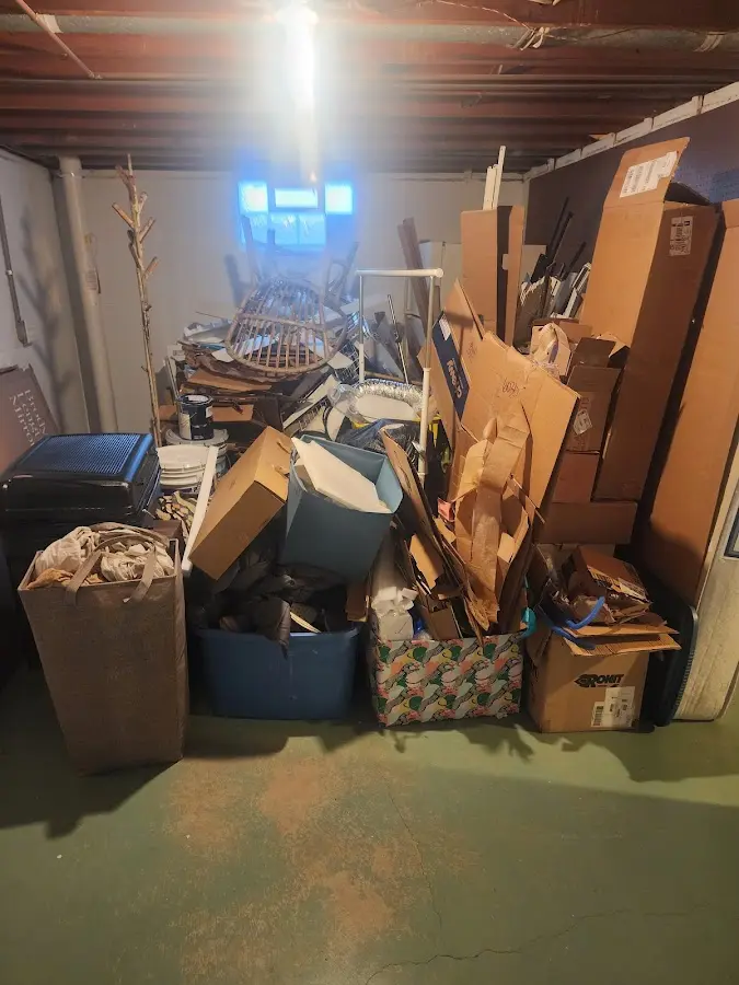 Roll-off dumpster container at job site for Construction Dumpster Rental in Goshen